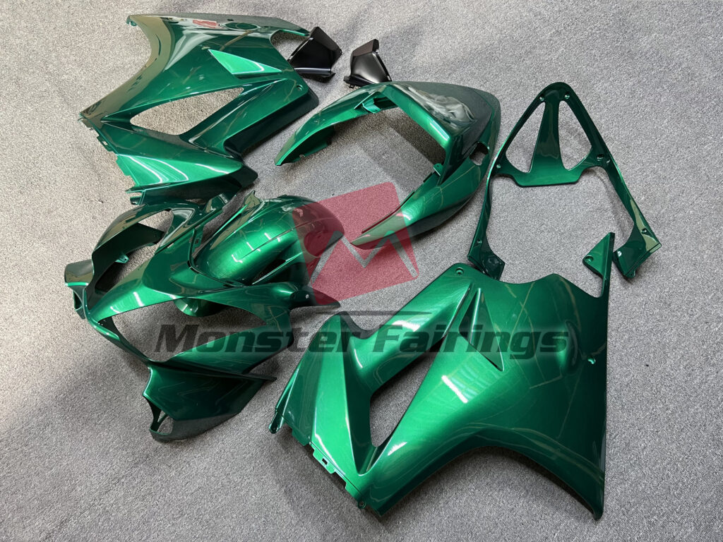 Honda VFR800 custom ABS fairings 2002 - 2012 in Gloss Deep Forest Green Plain - durable replacement kit, Monster Fairings