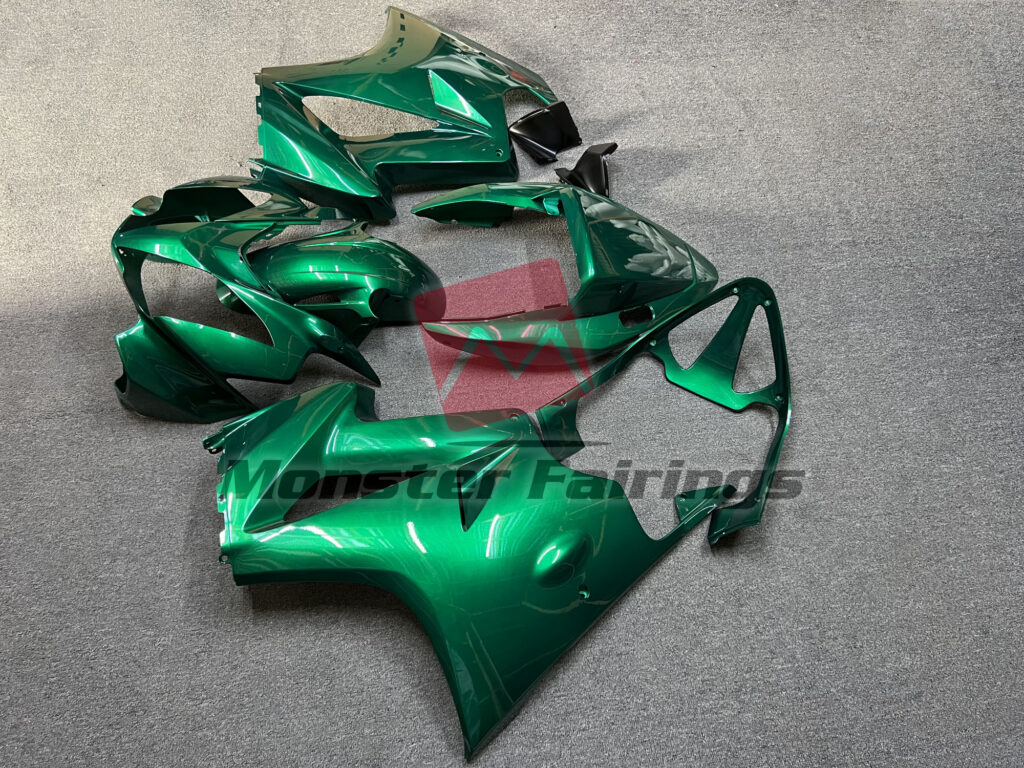 2002 - 2012 Honda VFR800 Gloss Deep Forest Green Plain fairing set - ABS injection, custom painted by Monster Fairings