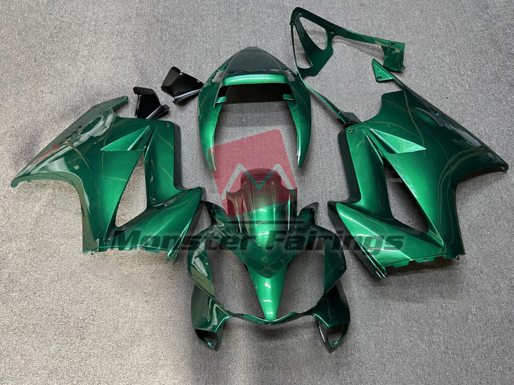 Honda VFR800 2002 - 2012 Gloss Deep Forest Green Plain ABS fairings - custom motorcycle bodywork kit by Monster Fairings