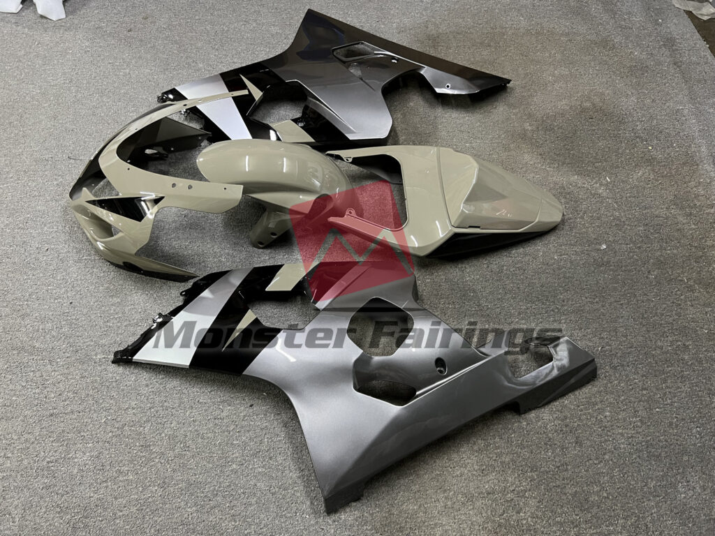 2004 - 2005 Suzuki GSXR Desert Tan and Silver fairing set - ABS injection, custom painted by Monster Fairings