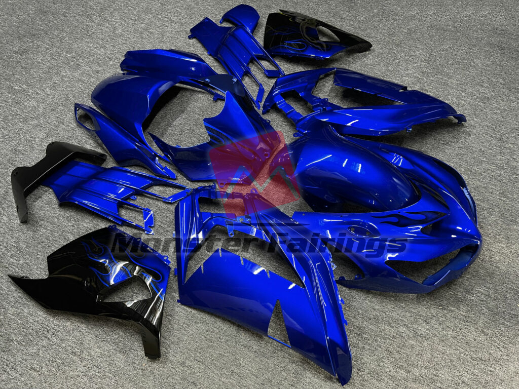 Gloss Ocean Blue ABS fairings for Kawasaki ZX14R 2012 - 2024 - premium OEM fit kit by Monster Fairings