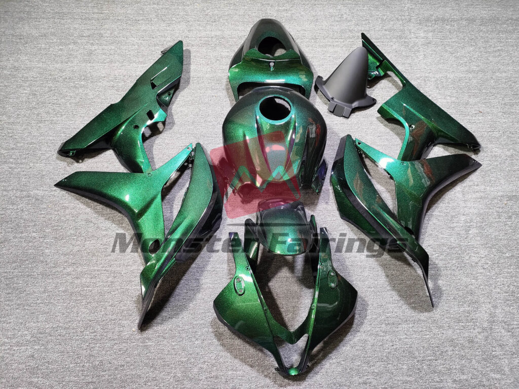 Honda CBR600RR 2007 - 2008 Gloss Green Chameleon ABS fairings - custom motorcycle bodywork kit by Monster Fairings