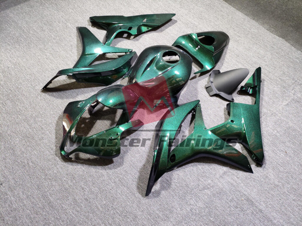 Honda CBR600RR custom ABS fairings 2007 - 2008 in Gloss Green Chameleon - durable replacement kit, Monster Fairings