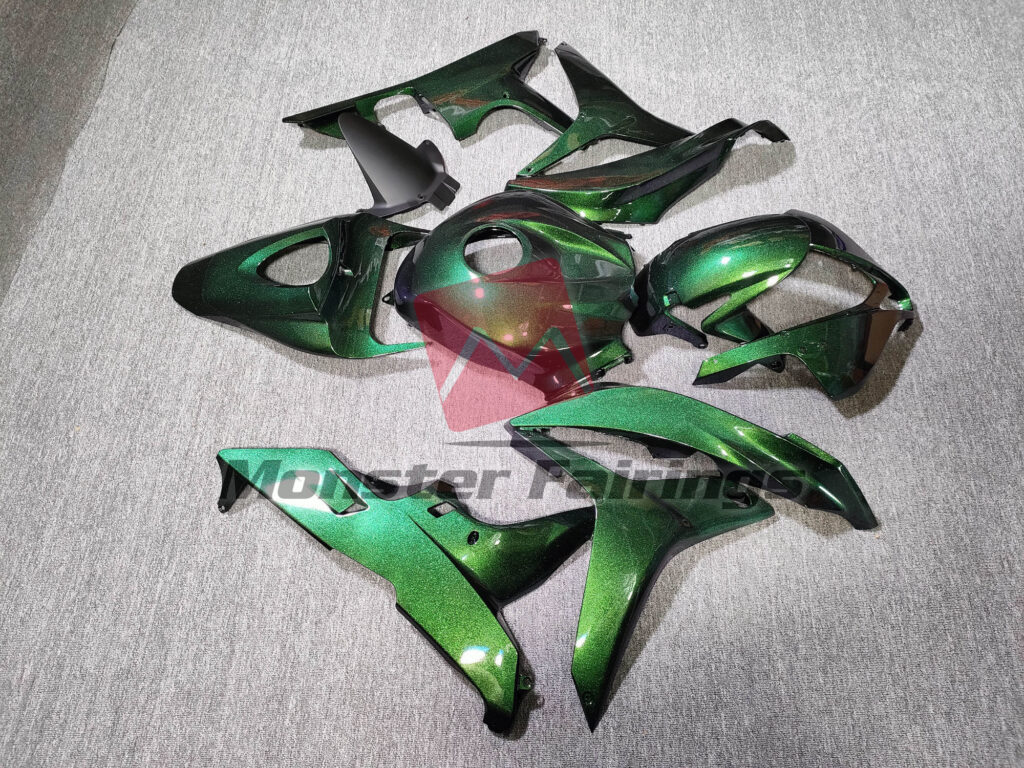 2007 - 2008 Honda CBR600RR Gloss Green Chameleon fairing set - ABS injection, custom painted by Monster Fairings