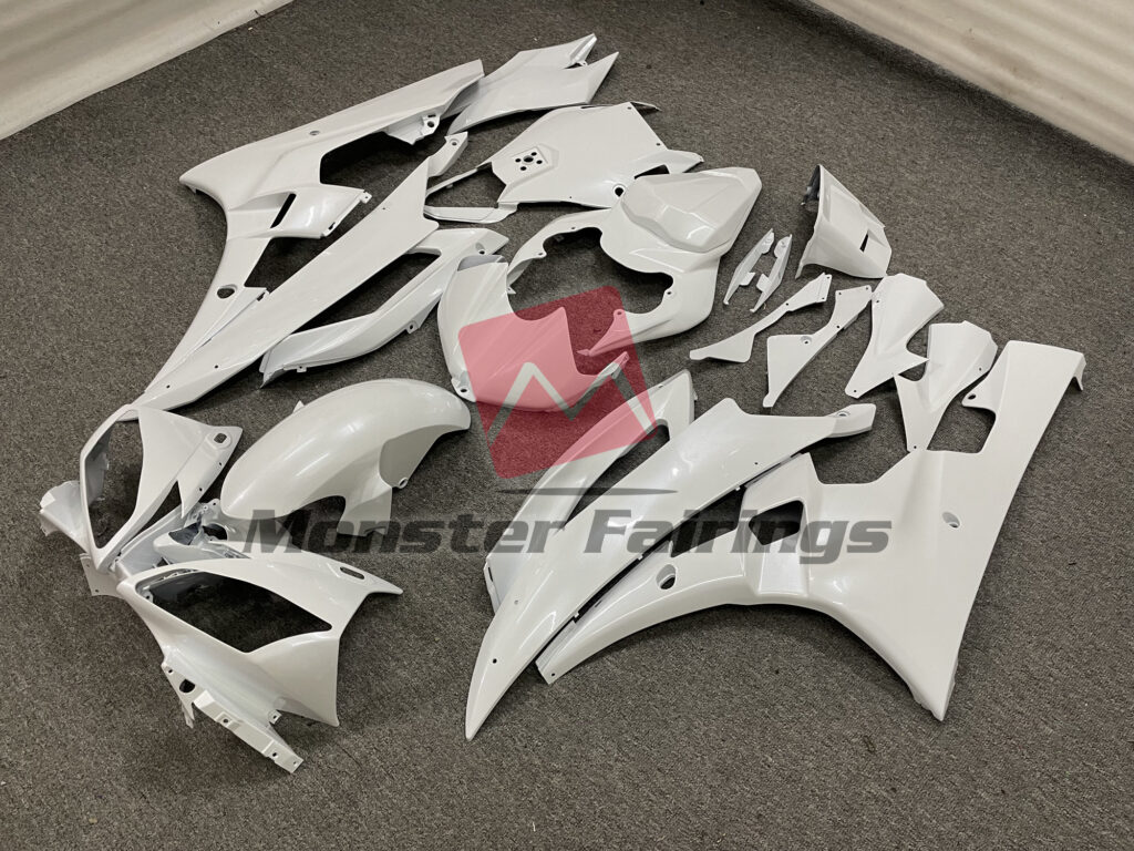 Pearl White ABS fairings for Yamaha R6 2006 - 2007 - premium OEM fit kit by Monster Fairings