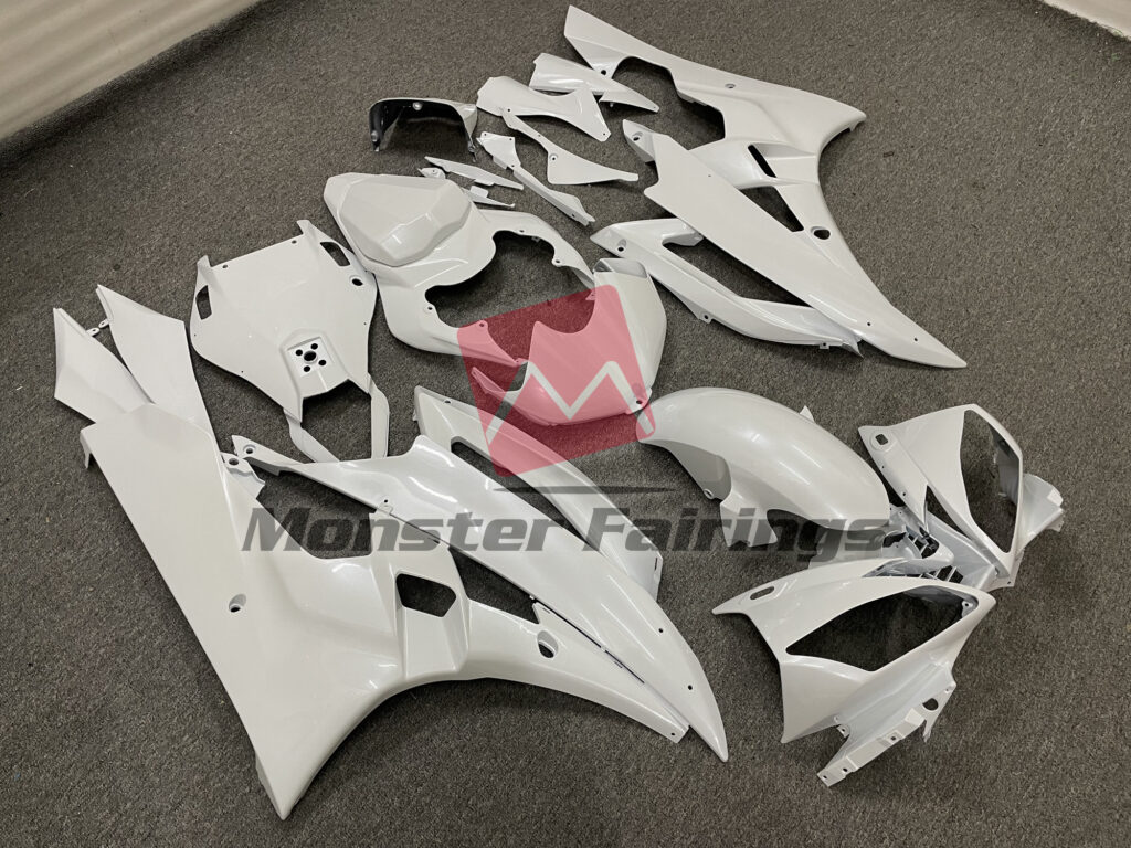 Yamaha R6 custom ABS fairings 2006 - 2007 Pearl White - durable replacement kit, Monster Fairings