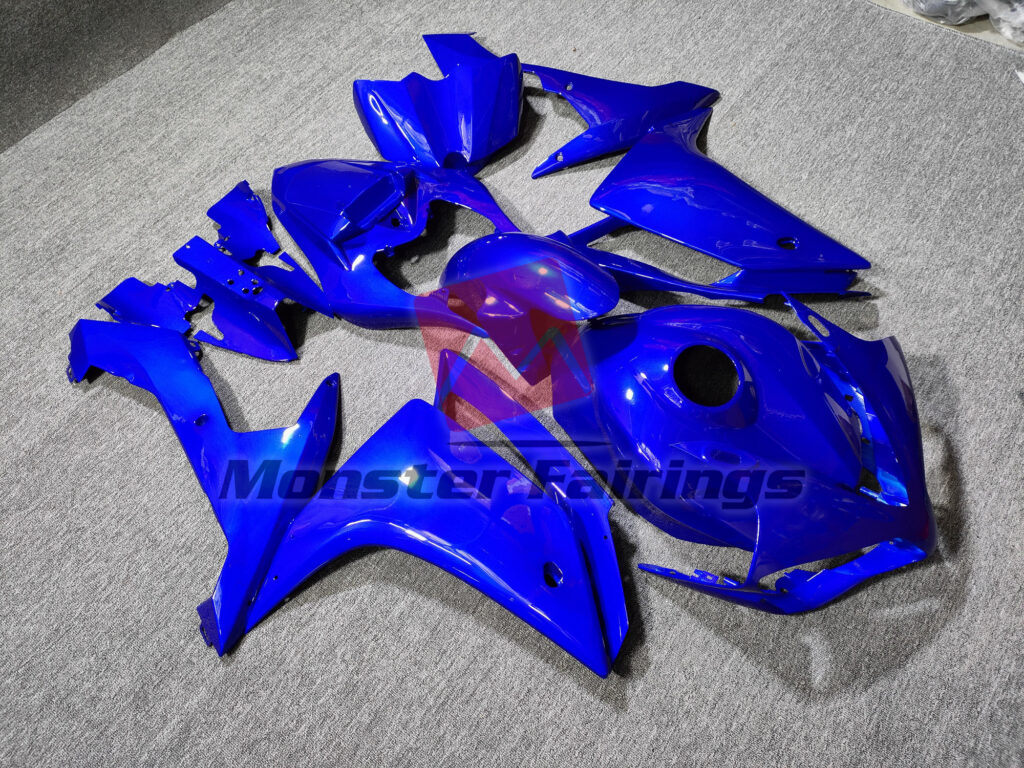 Yamaha R1 custom ABS fairings 2007 - 2008 Gloss Blue - durable replacement kit, Monster Fairings