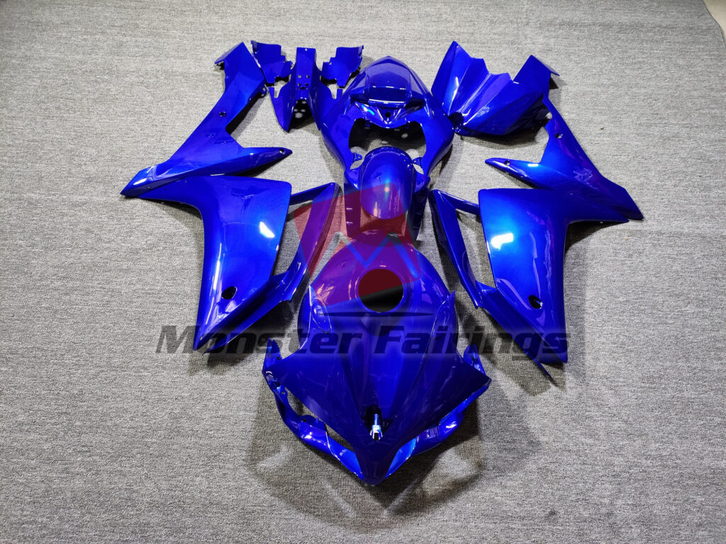 Yamaha R1 2007 - 2008 Gloss Blue ABS fairings - custom motorcycle bodywork kit by Monster Fairings