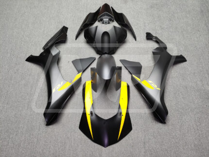 Yamaha R1 2015-2019 Matte Black with Yellow ABS Fairings | Monster Fairings