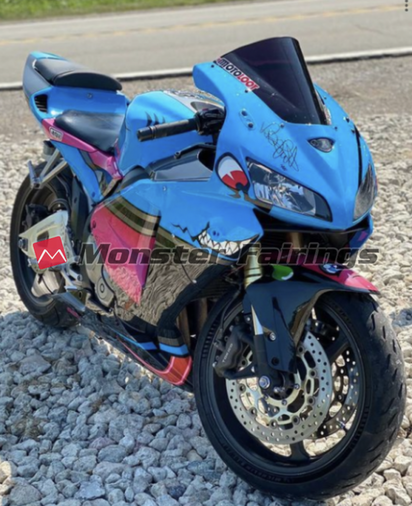 Monster Fairings ABS fairing kit for Honda CBR600RR 2005 - 2006 - Blue Shark Pink, precise OEM fit
