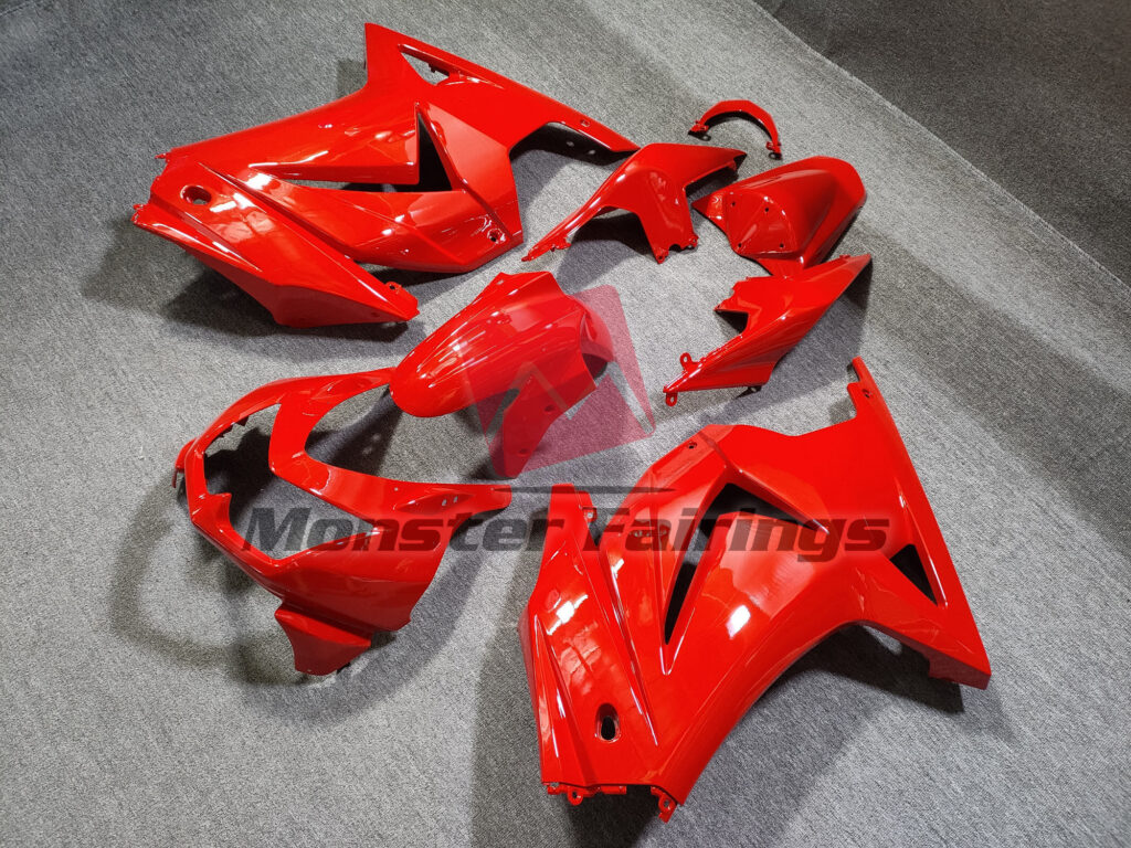 Kawasaki Ninja 250 custom ABS fairings 2008 - 2013 in Gloss Red - durable replacement kit, Monster Fairings