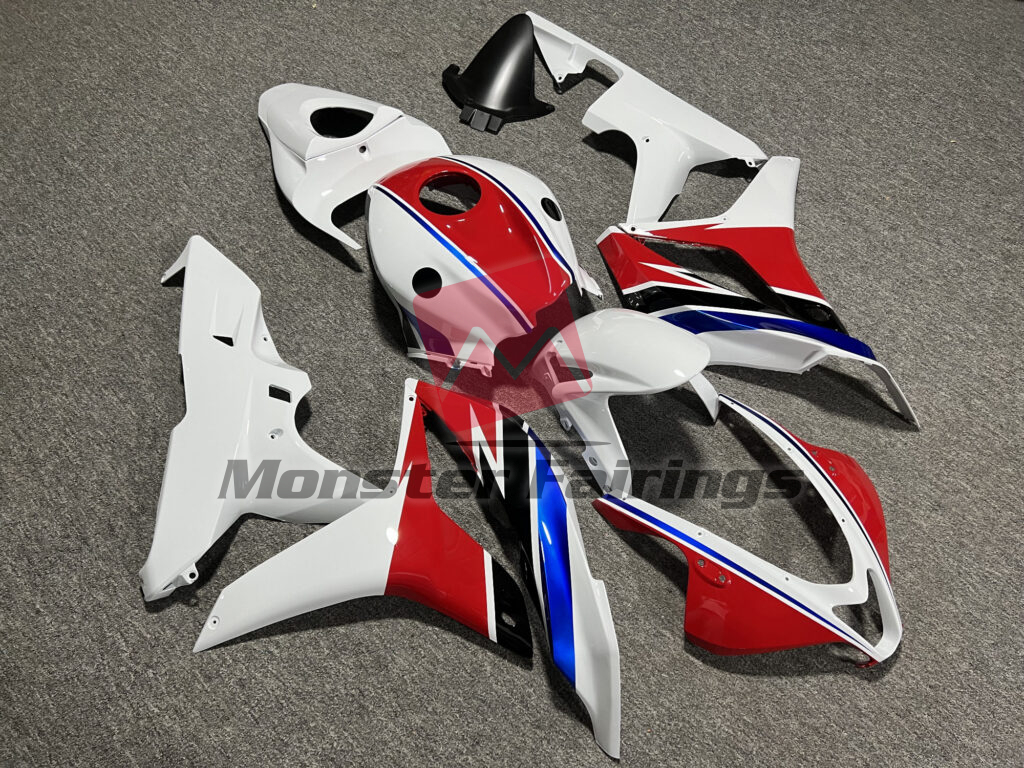 Gloss Red & White with Blue ABS fairings for Honda CBR600RR 2007 - 2008 - premium OEM fit kit by Monster Fairings