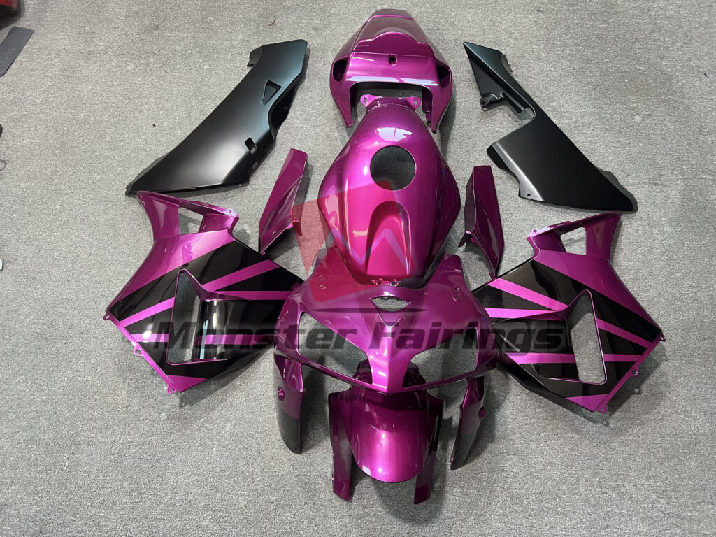 Honda CBR600RR 2005 - 2006 Purple Gloss Black Design ABS fairings - custom motorcycle bodywork kit by Monster Fairings
