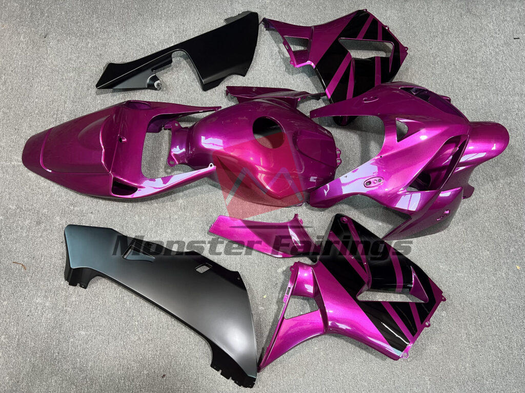 2005 - 2006 Honda CBR600RR Purple Gloss Black Design fairing set - ABS injection, custom painted by Monster Fairings