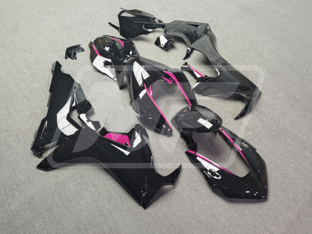 2017 - 2025 Honda CBR1000RR Gloss Black Pink fairing set - ABS injection, custom painted by Monster Fairings