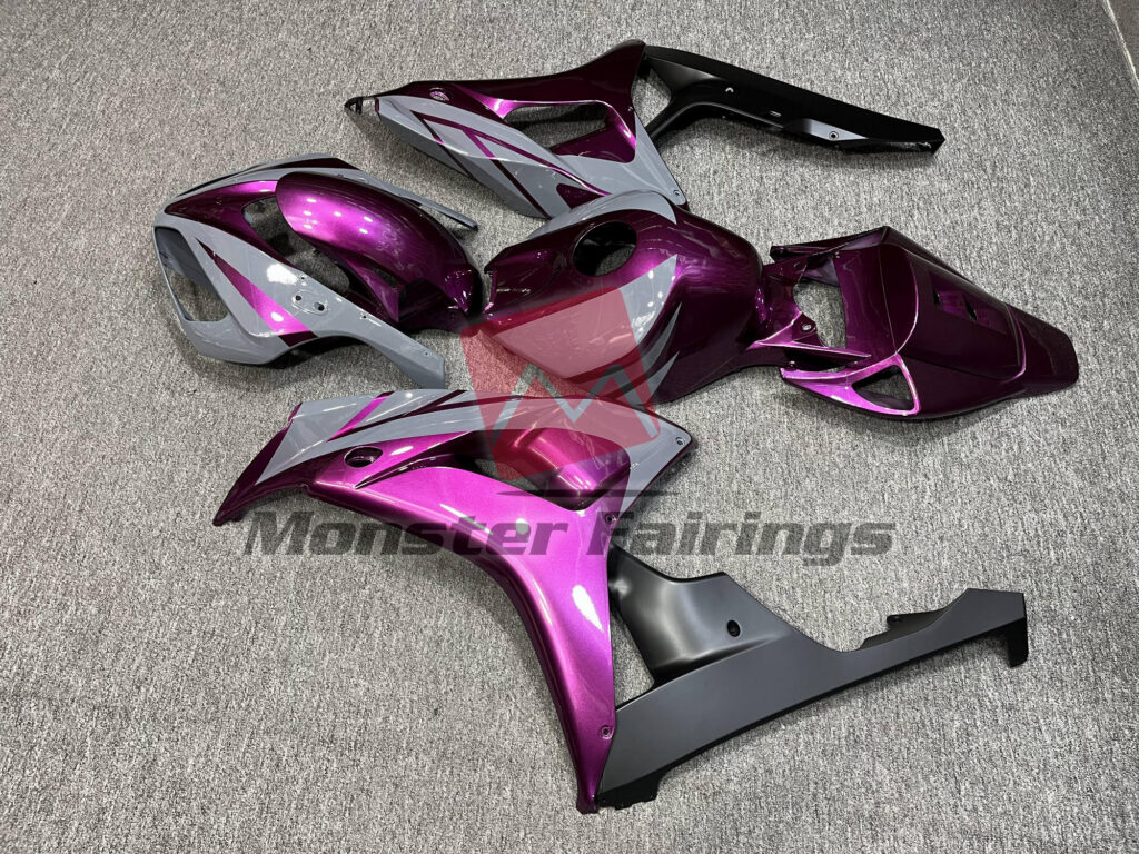 2006 - 2007 Honda CBR1000RR Gloss Purple &, Nardo Gray and Matte Black fairing set - ABS injection, custom painted by Monster Fairings