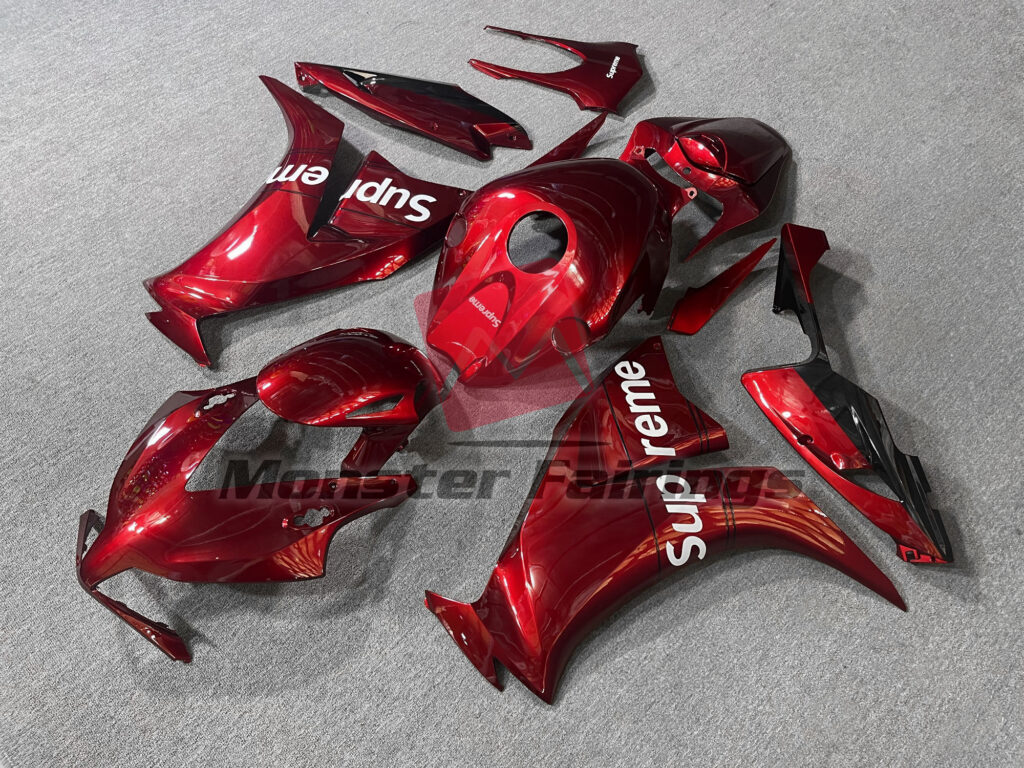 2012 - 2016 Honda CBR1000RR Gloss Deep Red Supreme fairing set - ABS injection, custom painted by Monster Fairings