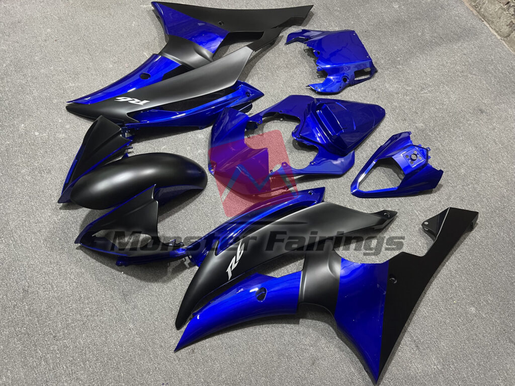Dark Blue Matte Black ABS fairings for Yamaha R6 2008 - 2016 - premium OEM fit kit by Monster Fairings