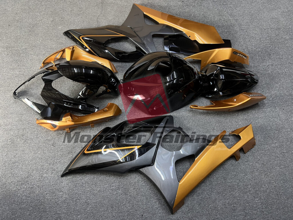2005 - 2006 Suzuki GSXR 1000 Gloss Black with Bronze fairing set - ABS injection, custom painted by Monster Fairings