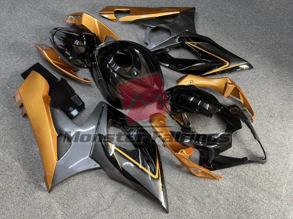 Suzuki GSXR 1000 custom ABS fairings 2005 - 2006 Gloss Black with Bronze - durable replacement kit, Monster Fairings