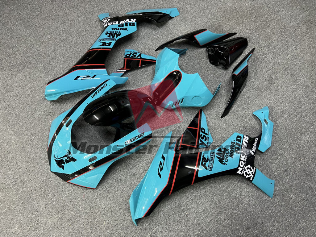 Light Blue ABS fairings for Yamaha R1 2015 - 2019 - premium OEM fit kit by Monster Fairings