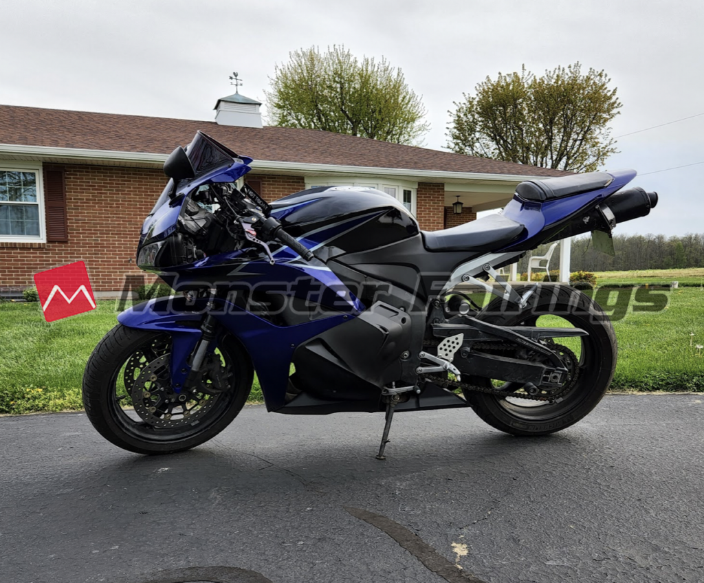 2009 - 2012 Honda CBR600RR Deep Blue Black fairing set - ABS injection, custom painted by Monster Fairings