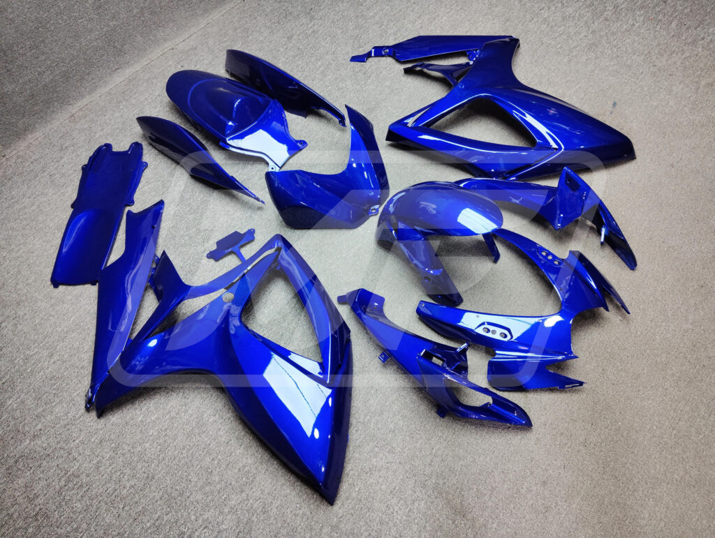 Suzuki GSXR 600 - 750 custom ABS fairings 2006 - 2007 in Gloss Blue Plain - durable replacement kit, Monster Fairings