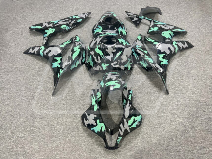 Honda CBR600RR 2007-2008 Gloss Green & Gray Camo ABS Fairings | Monster Fairings