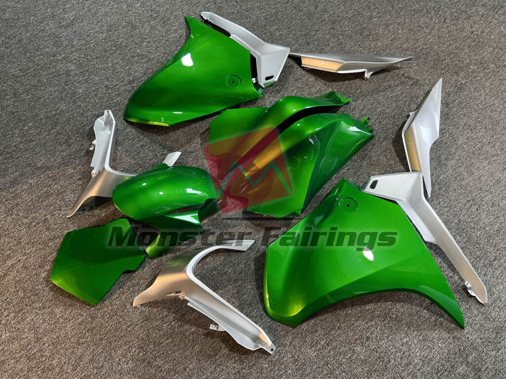 Honda VFR1200 custom ABS fairings 2010 - 2013 in Gloss Deep Green & Silver - durable replacement kit, Monster Fairings