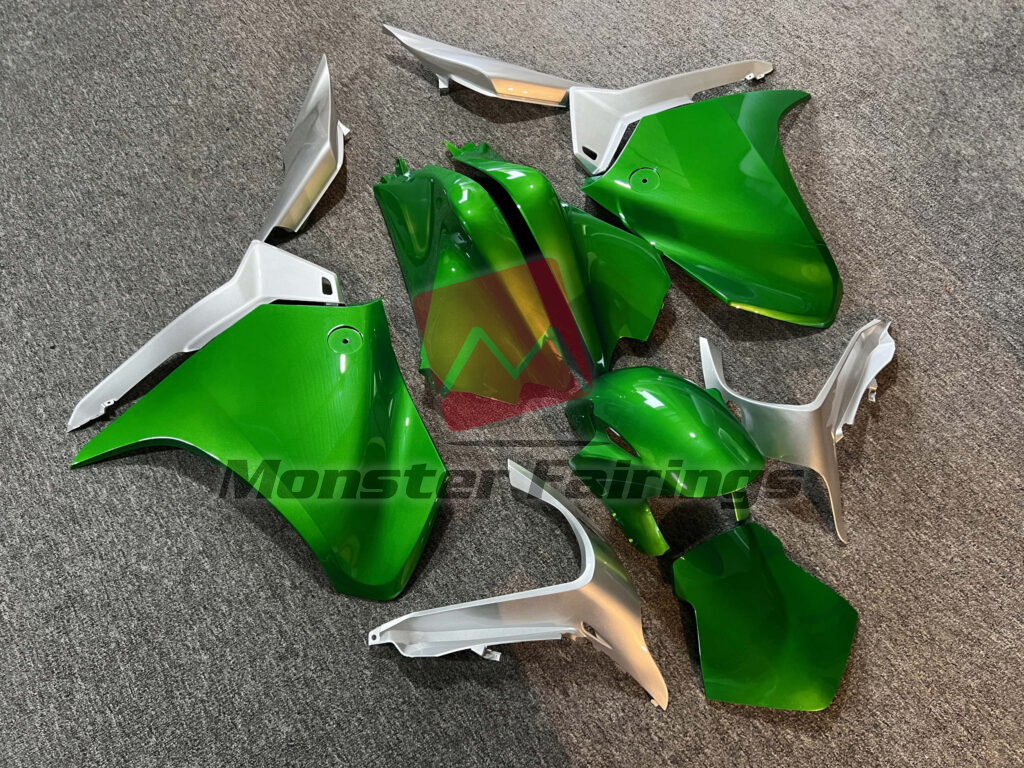 Gloss Deep Green & Silver ABS fairings for Honda VFR1200 2010 - 2013 - premium OEM fit kit by Monster Fairings