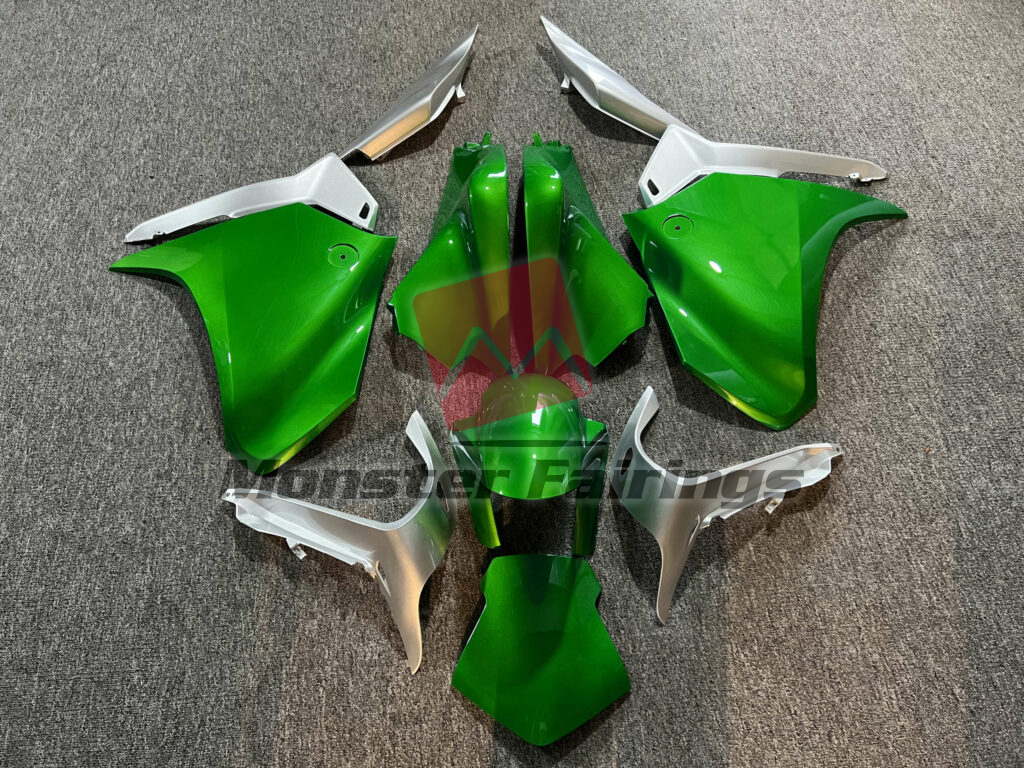 Honda VFR1200 2010 - 2013 Gloss Deep Green & Silver ABS fairings - custom motorcycle bodywork kit by Monster Fairings
