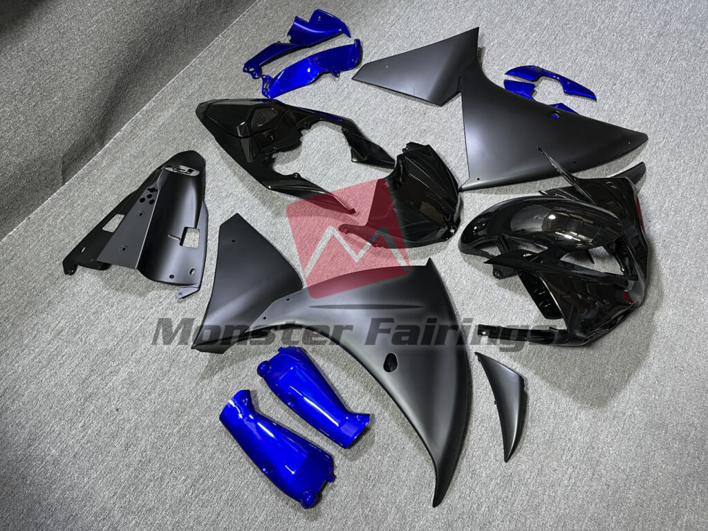 Matte Black Blue ABS fairings for Yamaha R1 2009 - 2011 - premium OEM fit kit by Monster Fairings