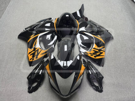 Suzuki GSXR 1300 2008-2020 Gloss Black & Orange ABS Fairings | Monster Fairings