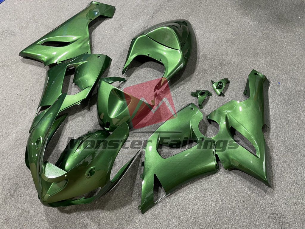 Metallic Green ABS fairings for Kawasaki ZX6R 2005 - 2006 - premium OEM fit kit by Monster Fairings