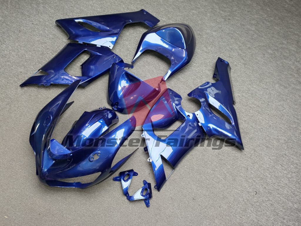 Kawasaki ZX6R custom ABS fairings 2005 - 2006 in Gloss Blue - durable replacement kit, Monster Fairings