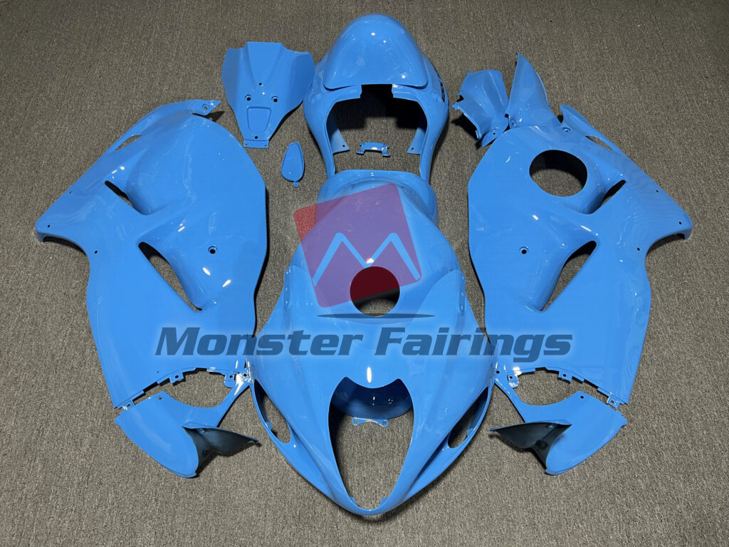 Suzuki GSXR 1300 1997 - 2007 Gloss Sky Blue ABS fairings - custom motorcycle bodywork kit by Monster Fairings