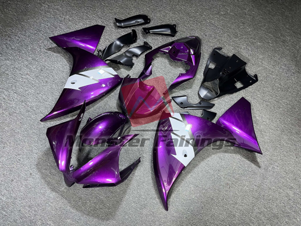 Gloss Purple White ABS fairings for Yamaha R1 2012 - 2014 - premium OEM fit kit by Monster Fairings