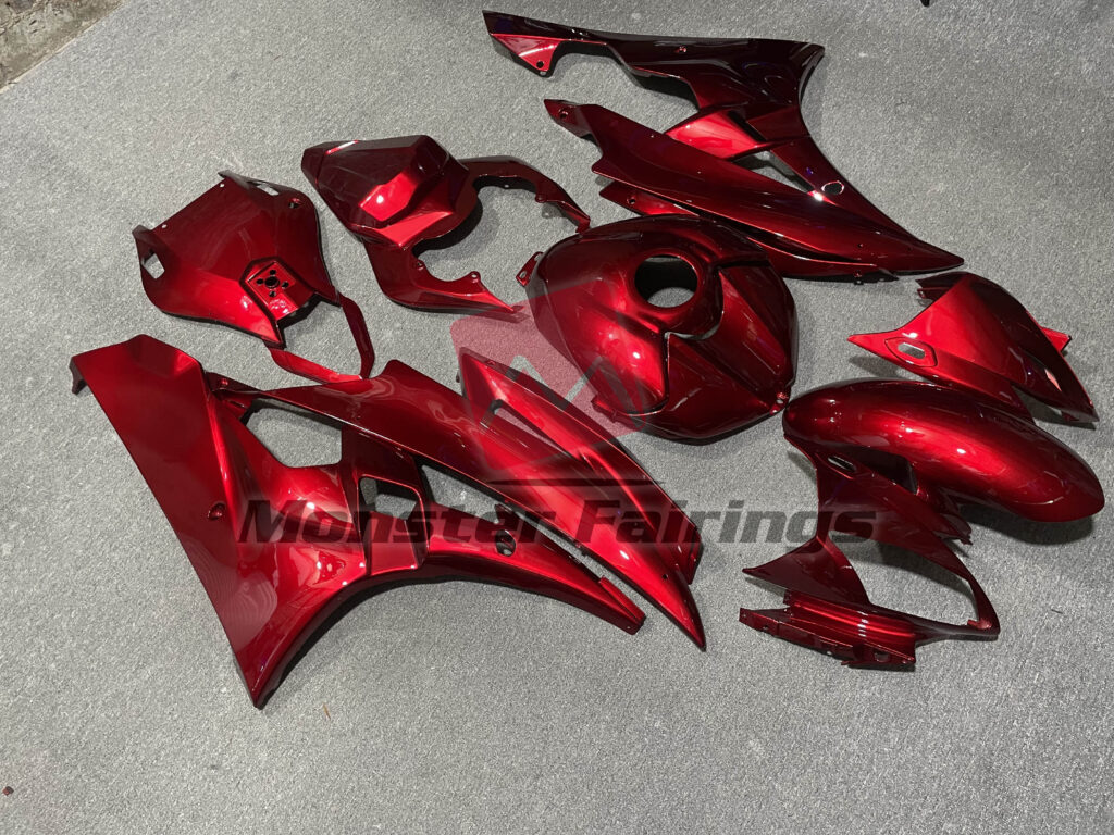 Gloss Red ABS fairings for Yamaha R6 2006 - 2007 - premium OEM fit kit by Monster Fairings