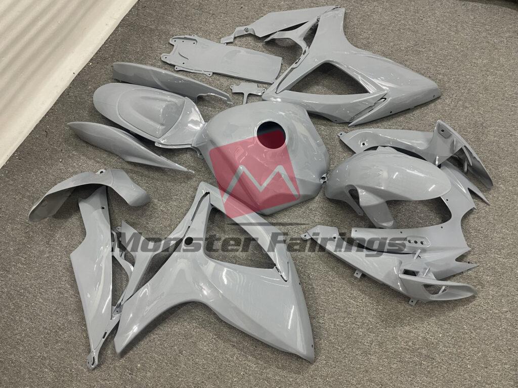 Gloss Nardo Gray ABS fairings for Suzuki GSXR 600 - 750 2006 - 2007 - premium OEM fit kit by Monster Fairings