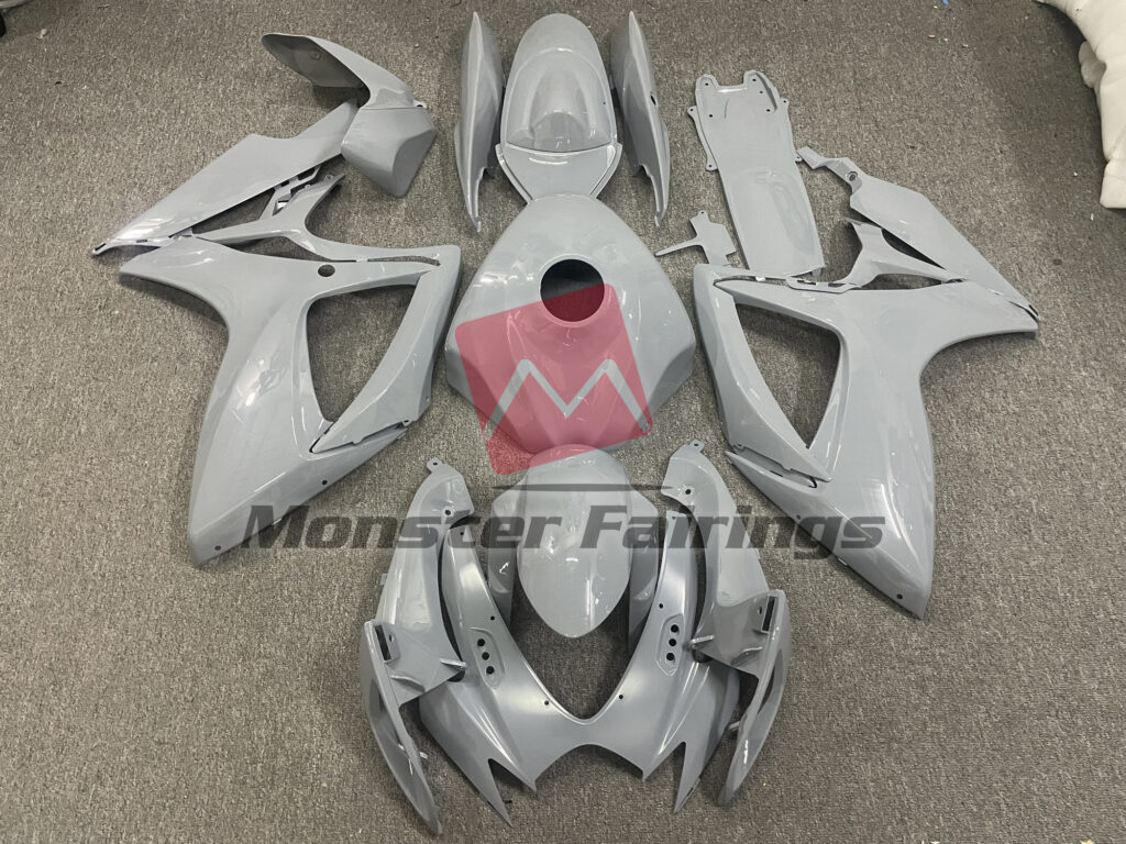 Suzuki GSXR 600 - 750 2006 - 2007 Gloss Nardo Gray ABS fairings - custom motorcycle bodywork kit by Monster Fairings