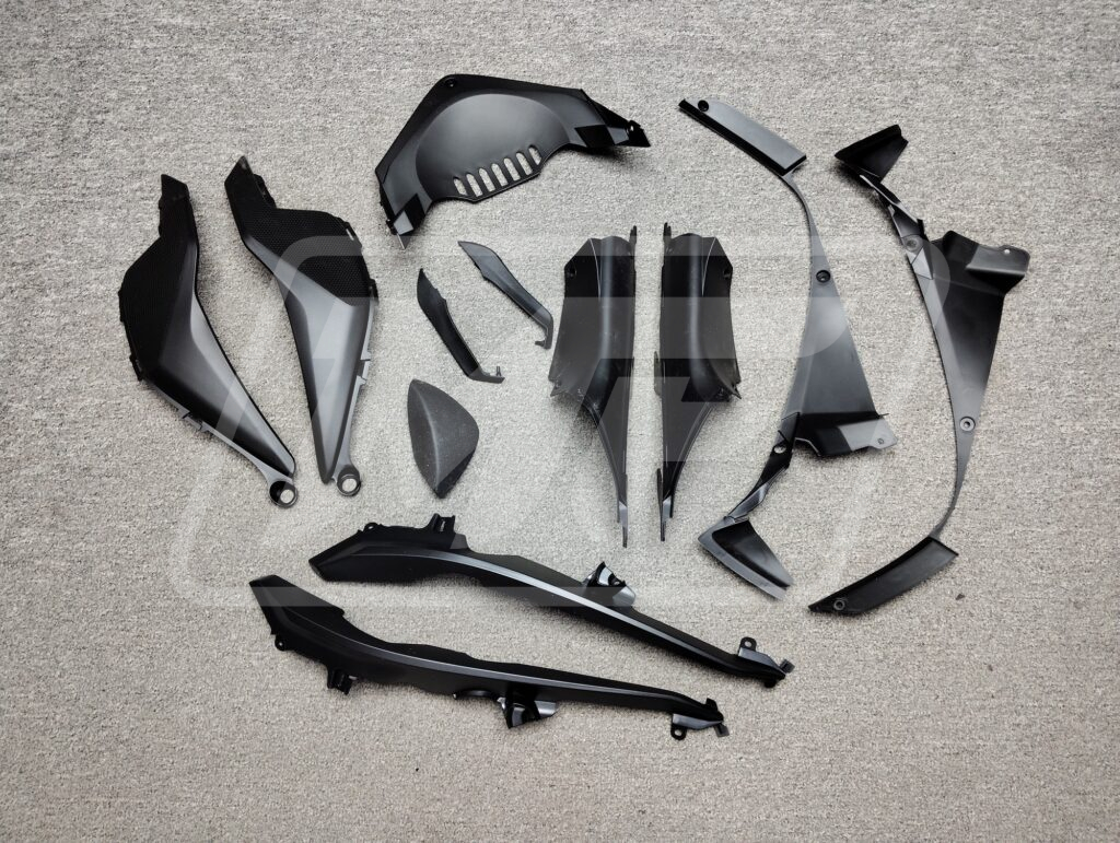 2012 - 2016 Honda CBR1000RR Matte Black Special Blue fairing set - ABS injection, custom painted by Monster Fairings