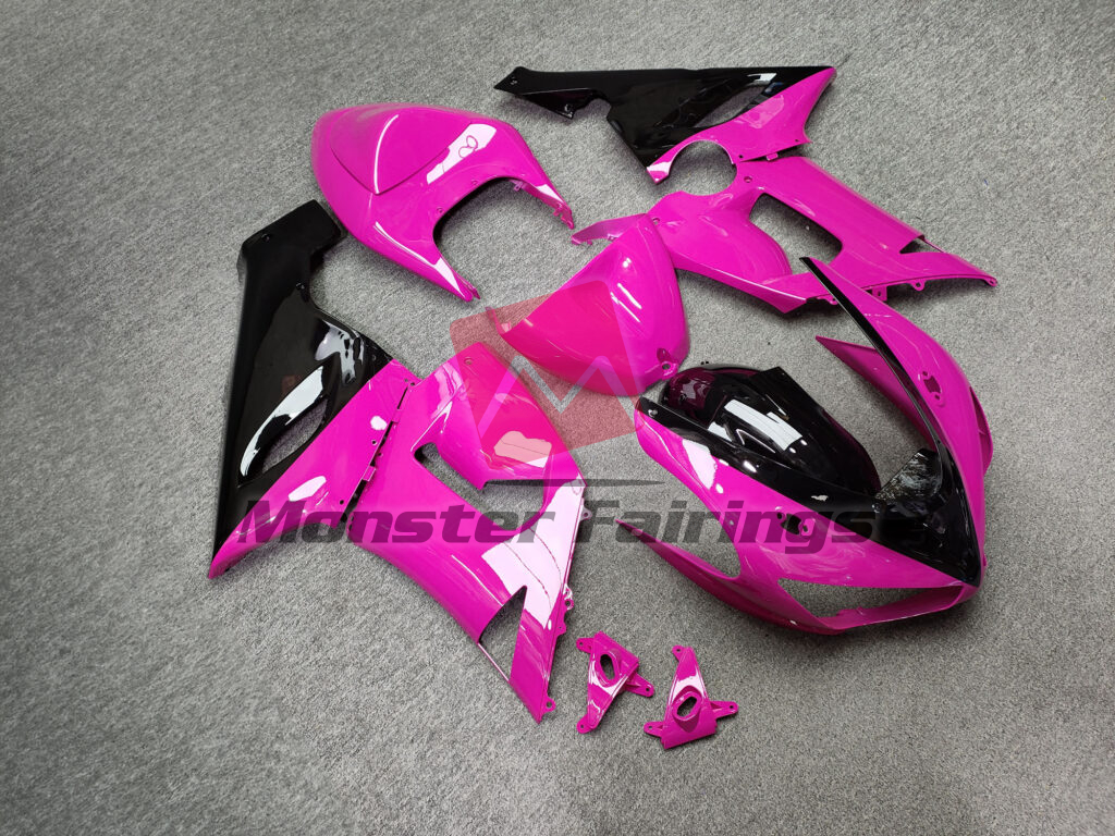 Gloss Pink & Black ABS fairings for Kawasaki ZX6R 2005 - 2006 - premium OEM fit kit by Monster Fairings