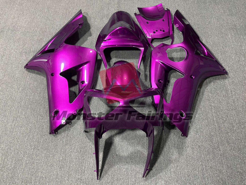 Kawasaki ZX6R 2003 - 2004 Gloss Pink ABS fairings - custom motorcycle bodywork kit by Monster Fairings