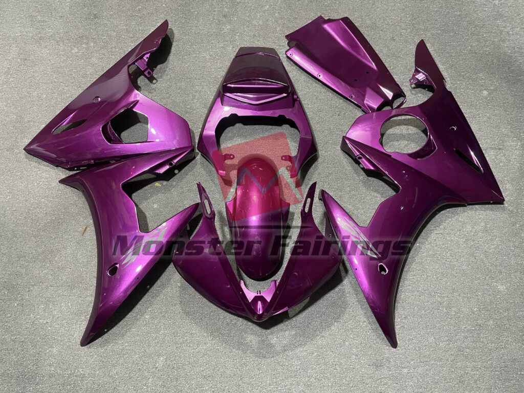 Yamaha R6 2003 - 2004 Gloss Purple ABS fairings - custom motorcycle bodywork kit by Monster Fairings