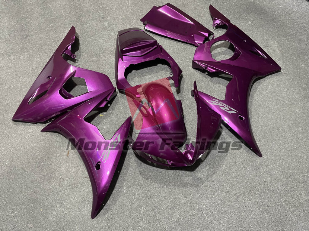 Yamaha R6 custom ABS fairings 2003 - 2004 in Gloss Purple - durable replacement kit, Monster Fairings