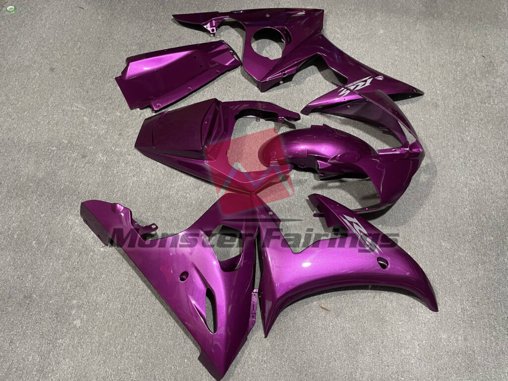 2003 - 2004 Yamaha R6 Gloss Purple fairing set - ABS injection, custom painted by Monster Fairings