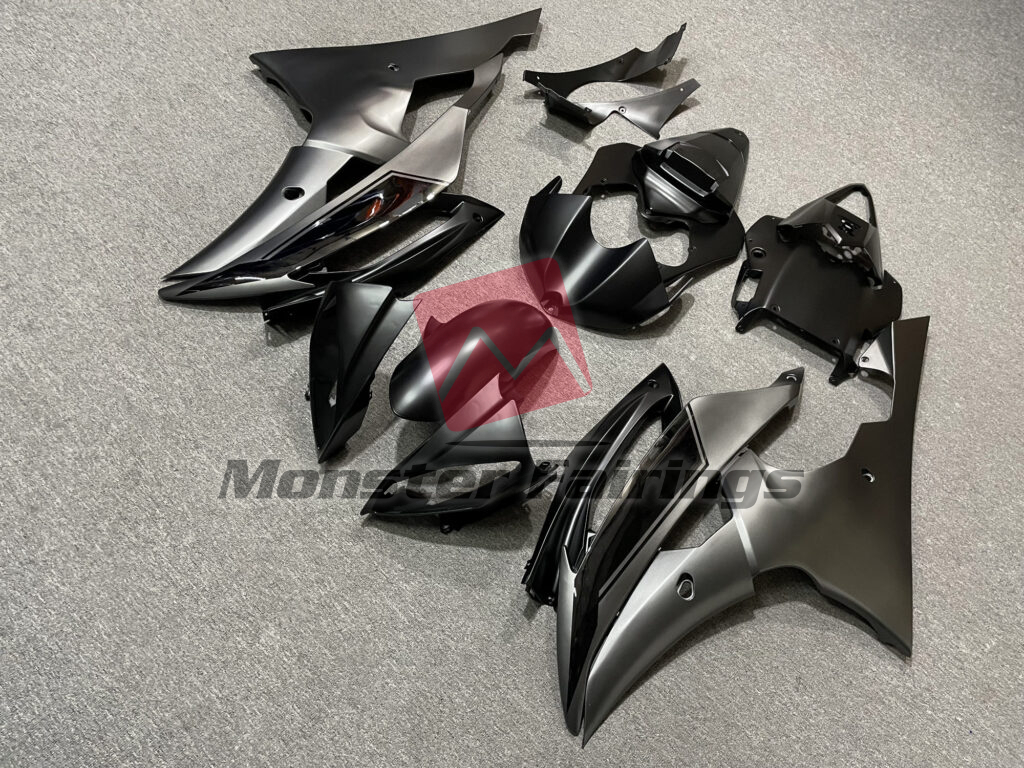 Gloss & Matte Double Black ABS fairings for Yamaha R6 2008 - 2016 - premium OEM fit kit by Monster Fairings