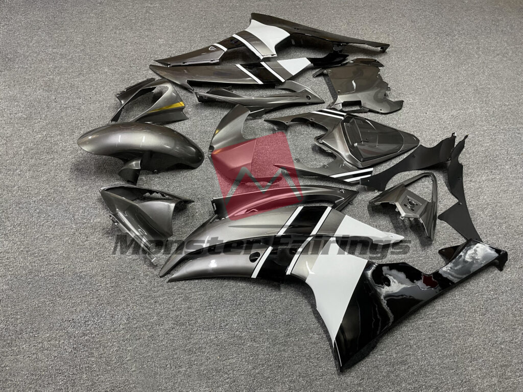 Yamaha R6 custom ABS fairings 2008 - 2016 in Gloss Gray Gold - durable replacement kit, Monster Fairings