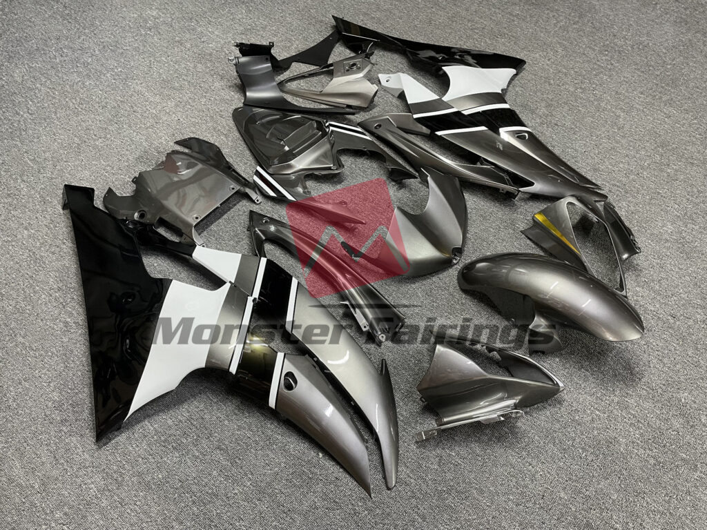 2008 - 2016 Yamaha R6 Gloss Gray Gold fairing set - ABS injection, custom painted by Monster Fairings