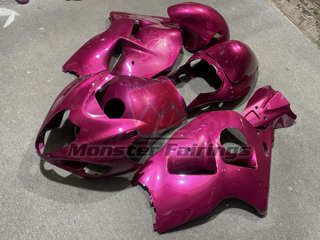 1997 - 2007 Suzuki GSXR 1300 Gloss Deep Pink fairing set - ABS injection, custom painted by Monster Fairings
